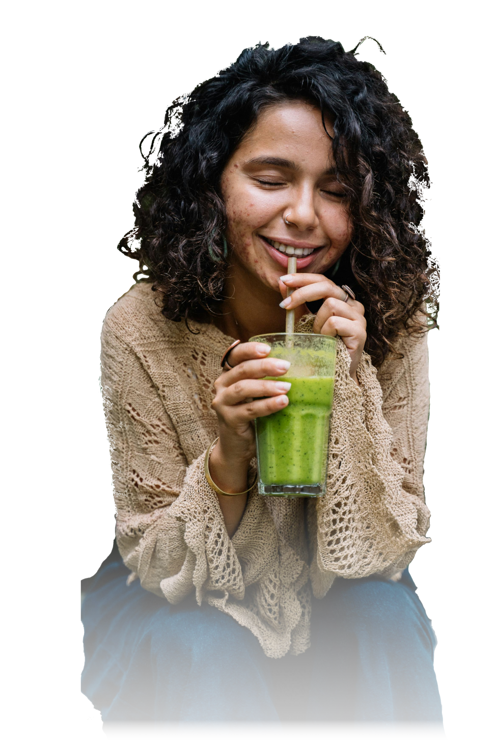 Young Woman Drinking Healthy Smoothie - Healthy Smoothies for Weight Loss